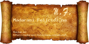 Madarasi Feliciána névjegykártya